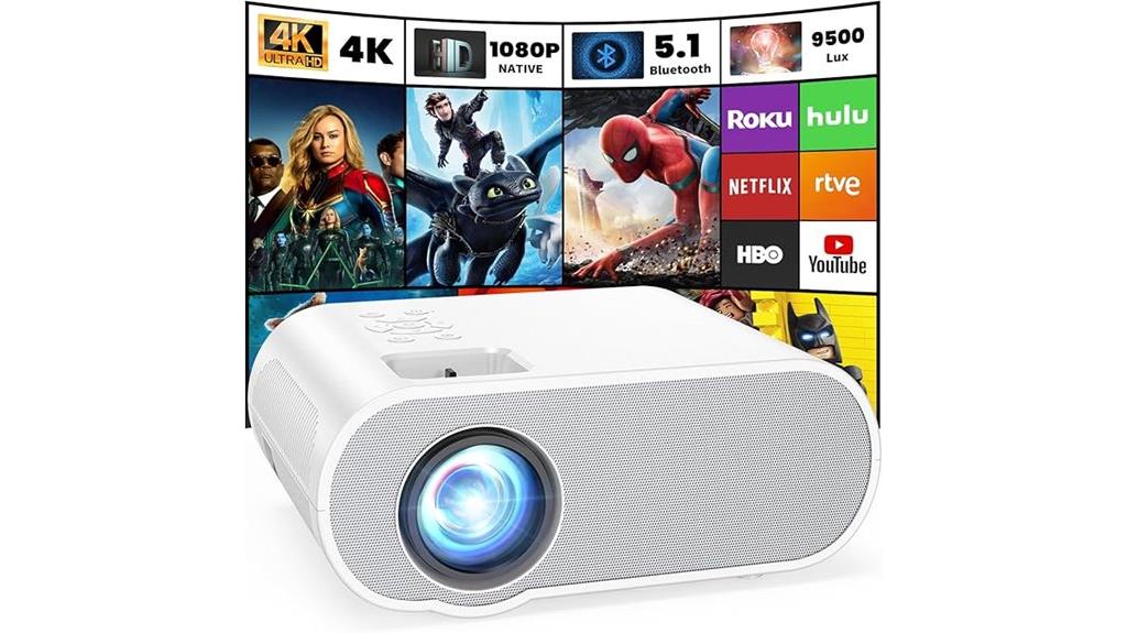1080p bluetooth portable projector
