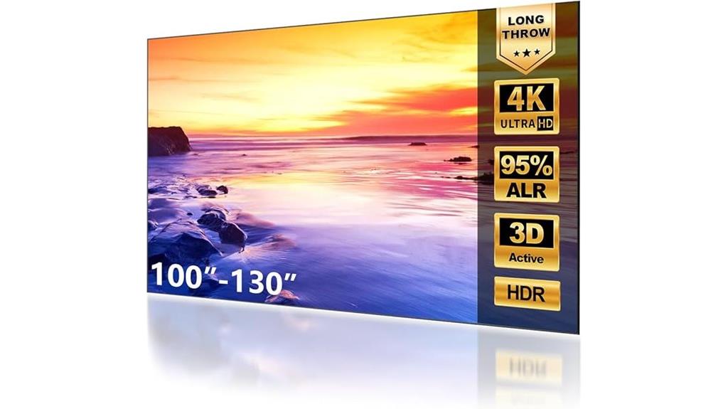 120 inch ceiling light rejection