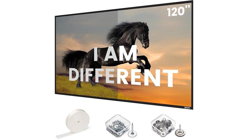 120 inch gray wall mount