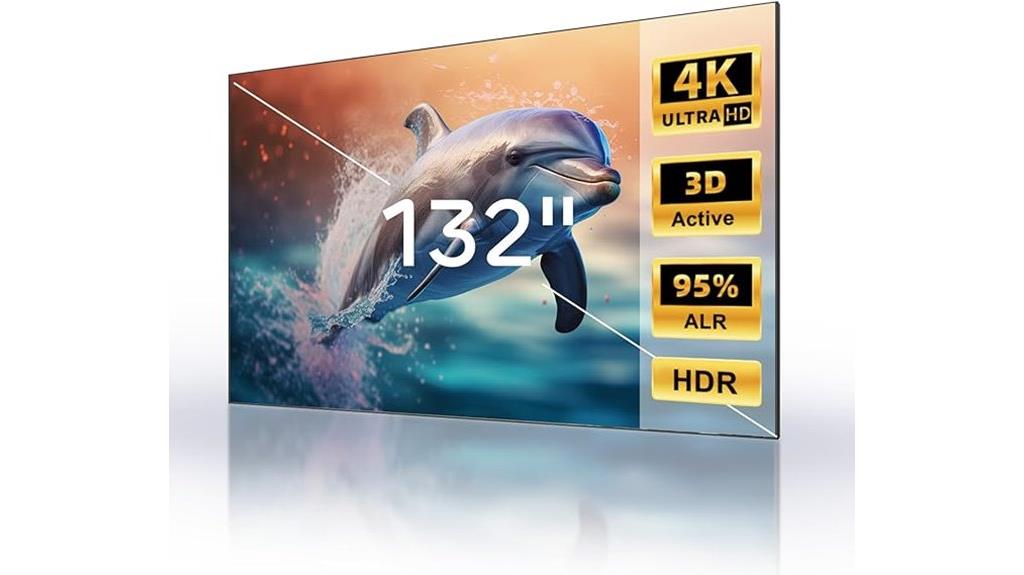 132 inch seamless projector screen