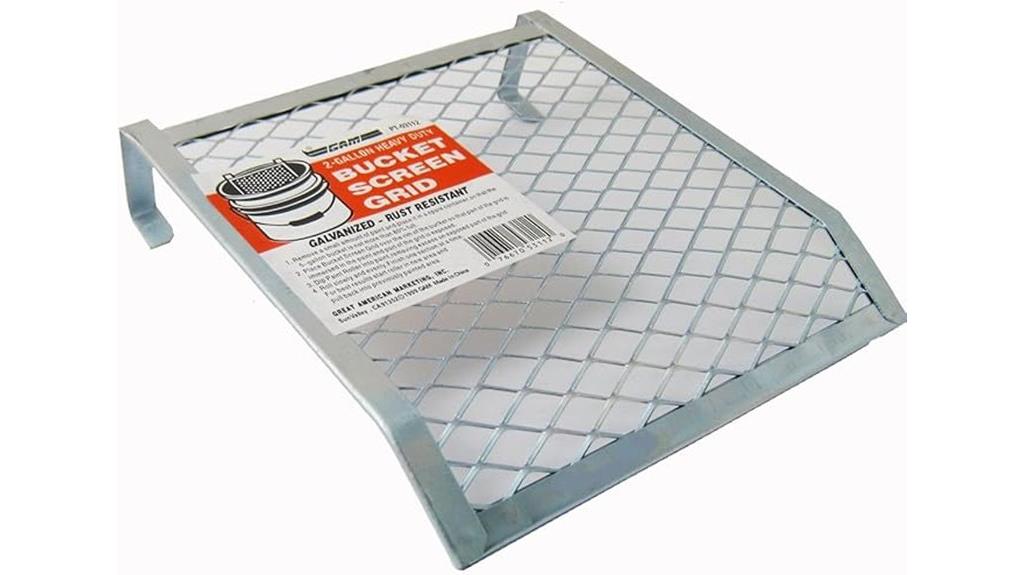 2 gallon galvanized bucket screen