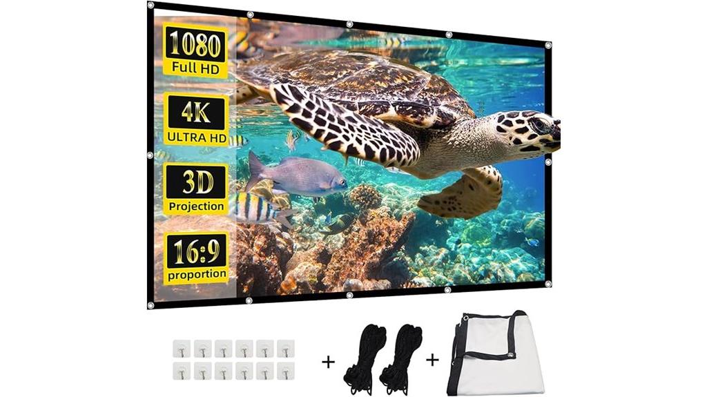 4k foldable projection screen