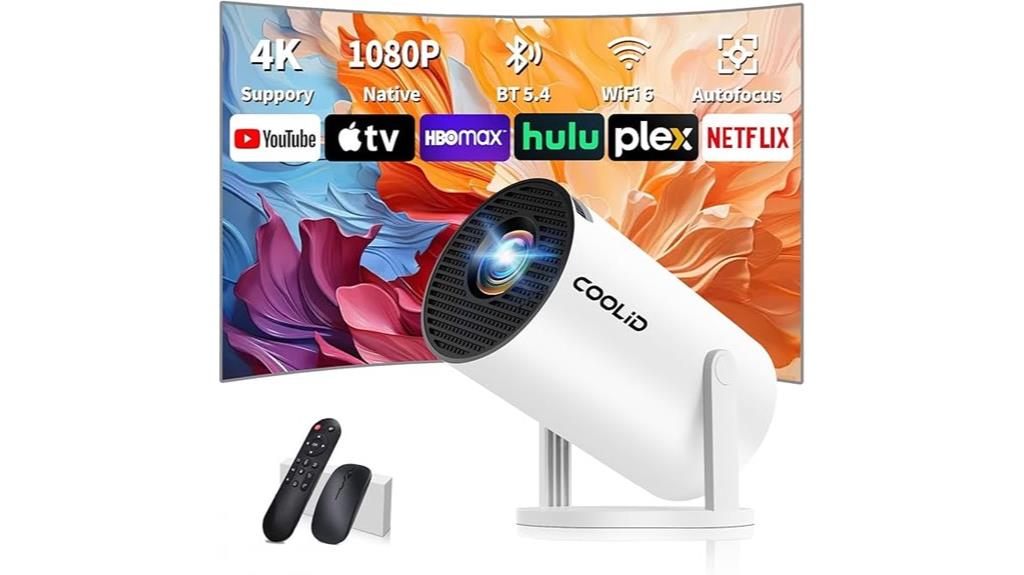 4k wifi6 mini projector