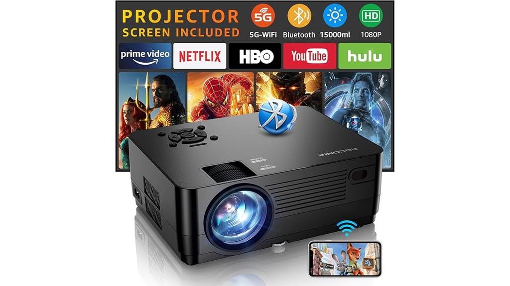 5g wifi bluetooth projector