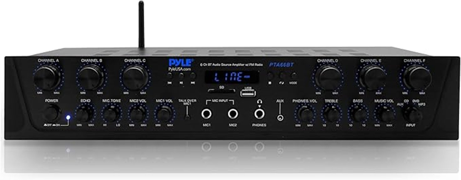 600w bluetooth stereo amplifier