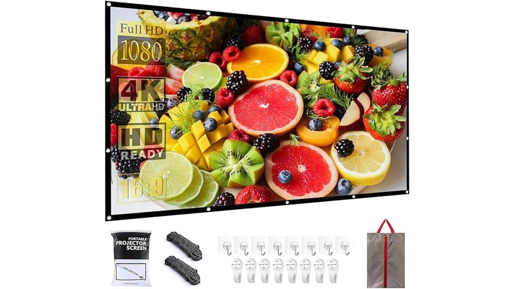 60 inch portable projector screen