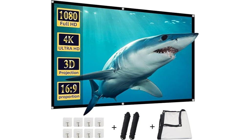 84 inch foldable projector screen