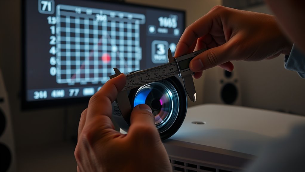 accurate keystone and lens adjustment