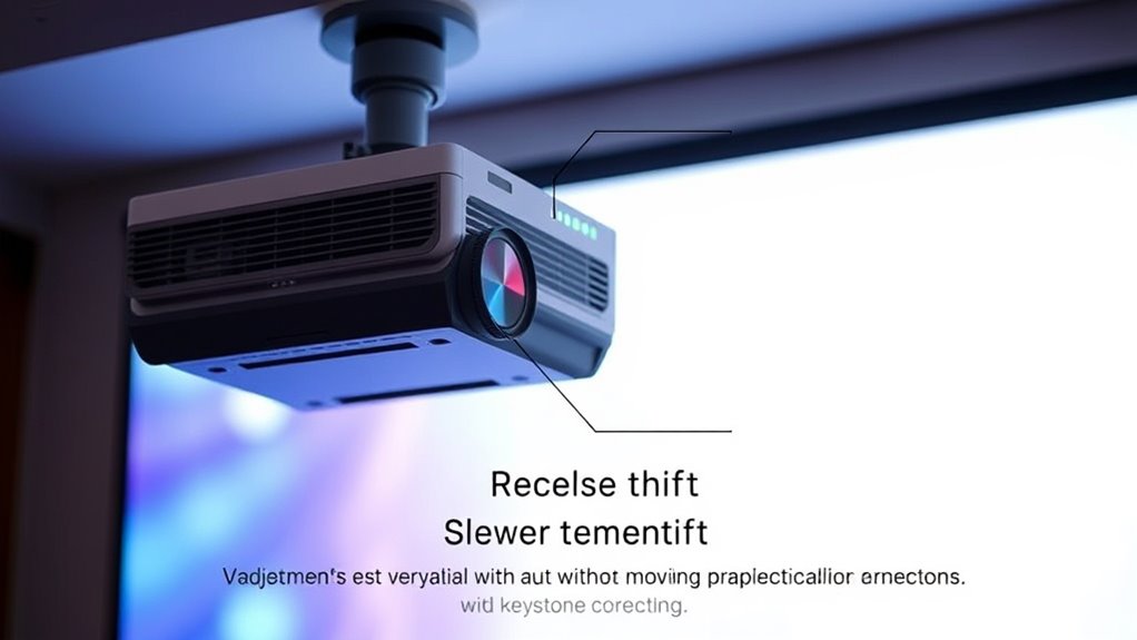adjust projector image without moving