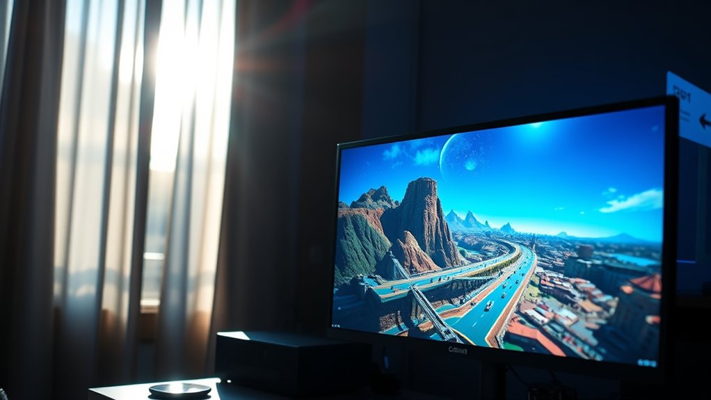 adjust screen for lighting