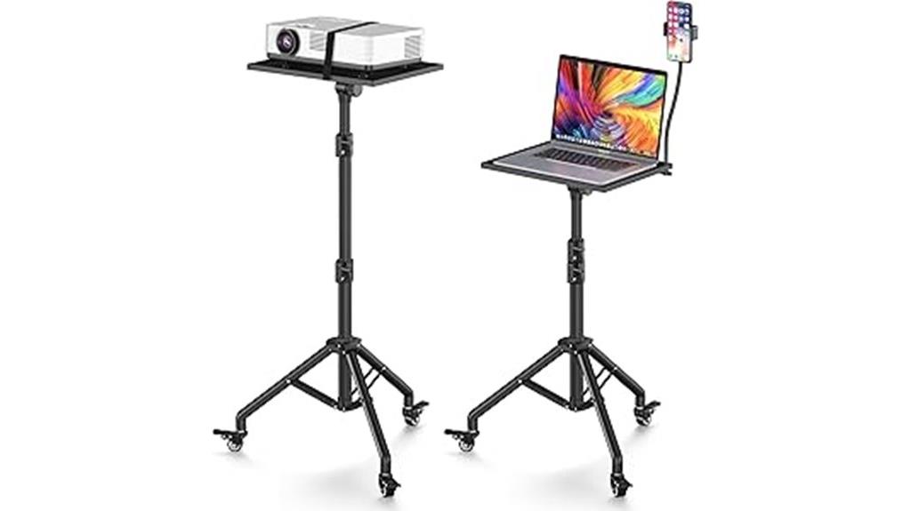 adjustable black floor stand
