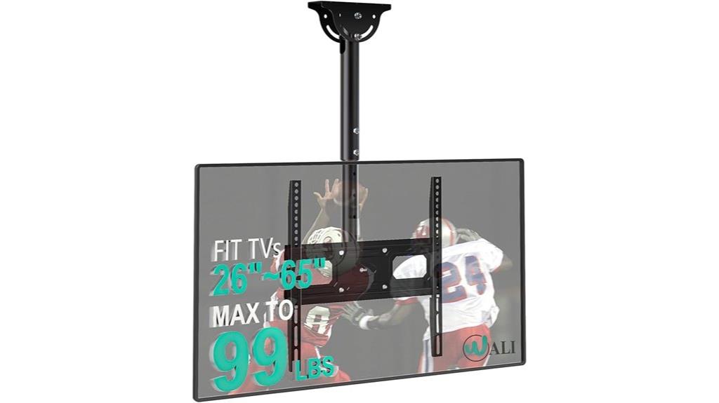 adjustable ceiling tv mount