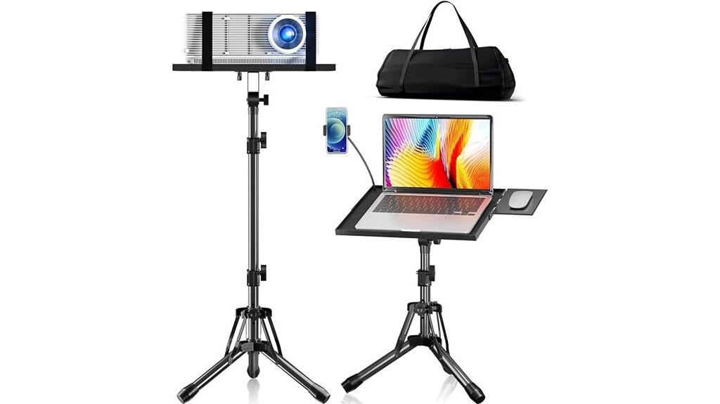 adjustable projector stand with accessories