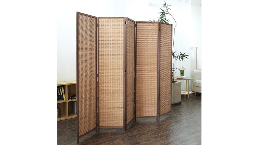bamboo folding room divider