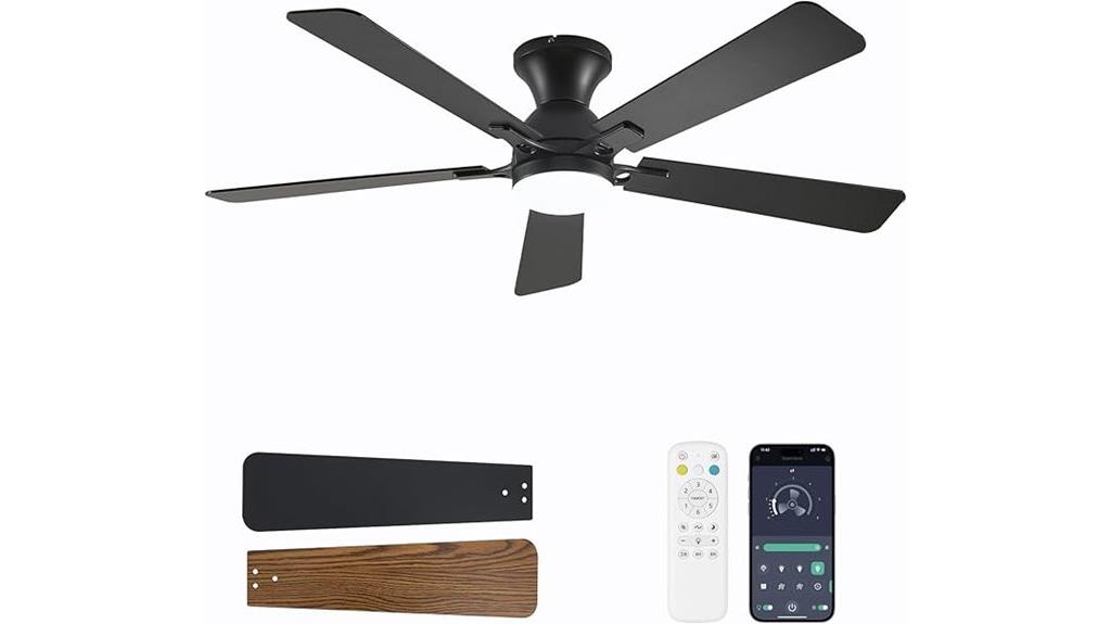 black led ceiling fan