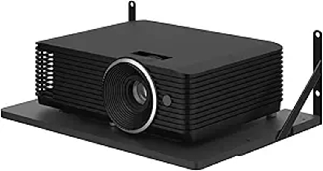 black mini projector wall mount