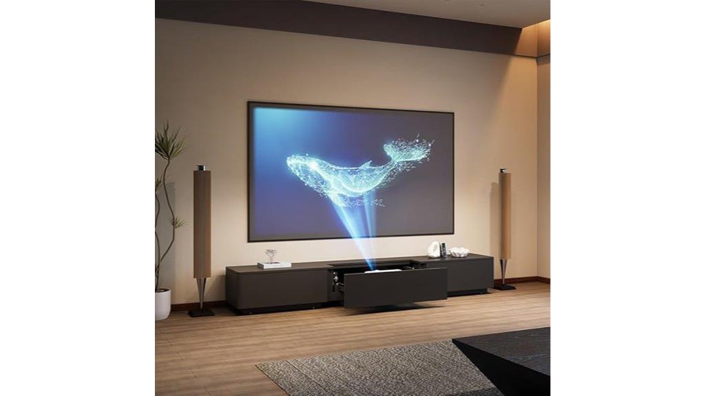 black ultra short throw projector