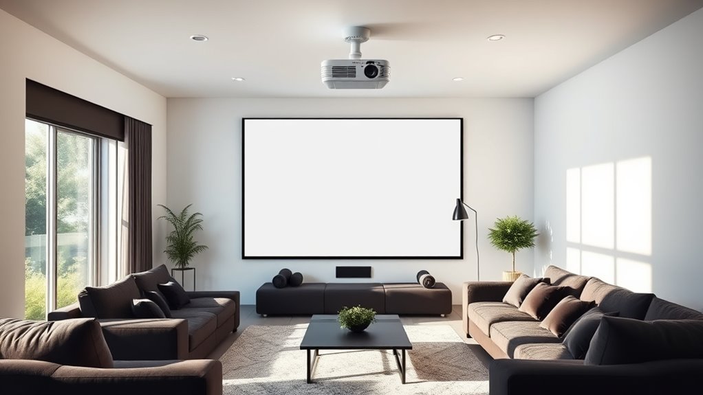 bright adjustable projection setup