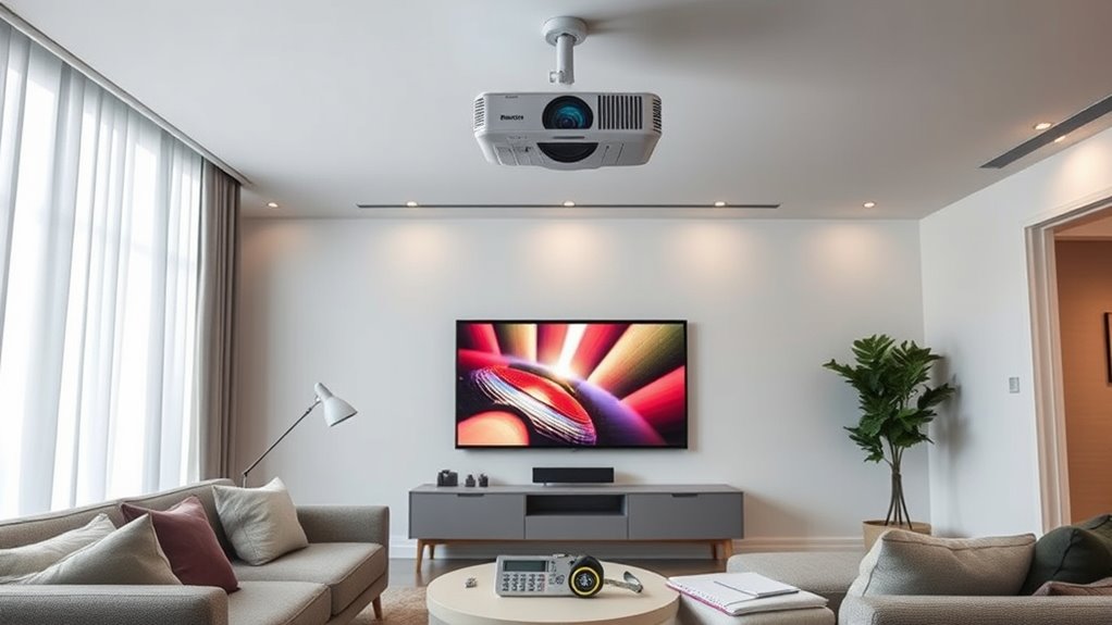 calculate projection throw distance