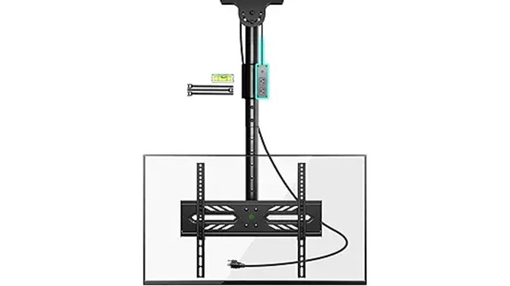 ceiling tv mount with power