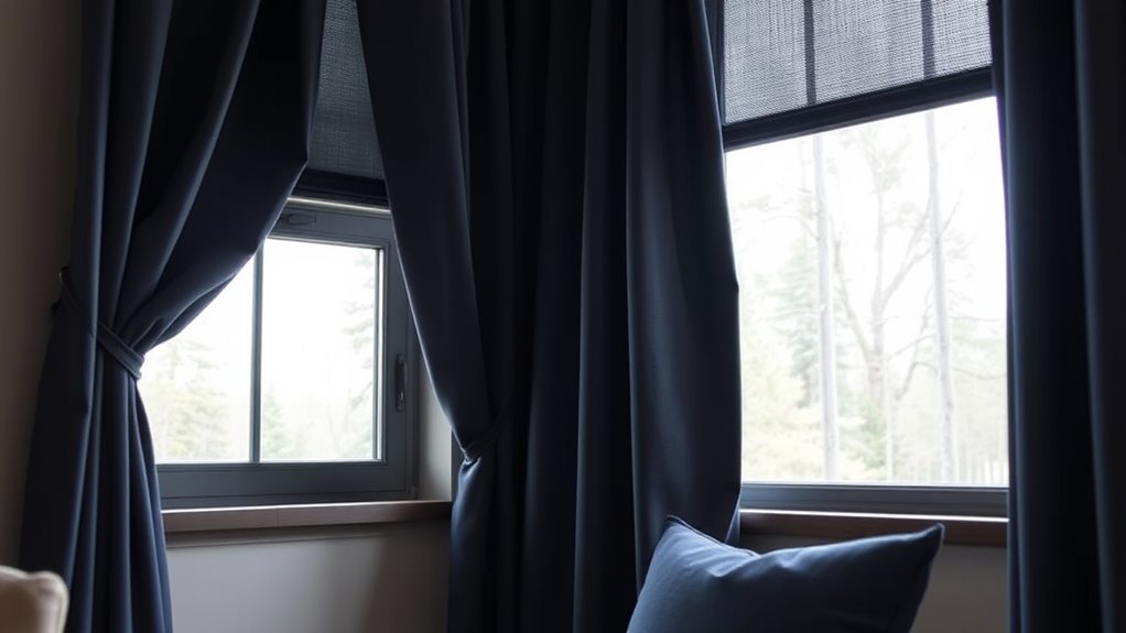 choose dark dense fabrics