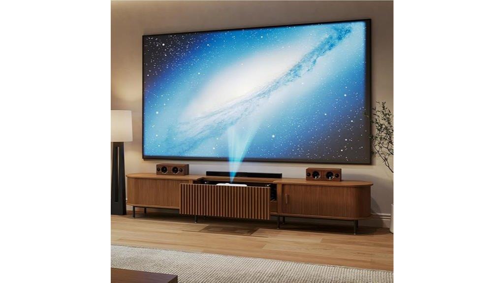 compact ultra short throw projector cabinet
