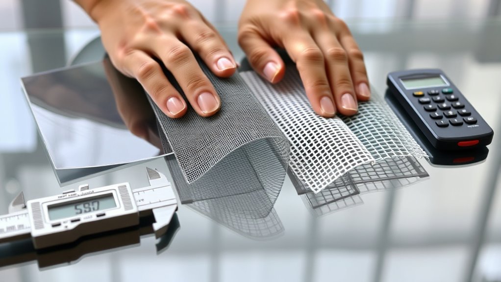 compare screen material features