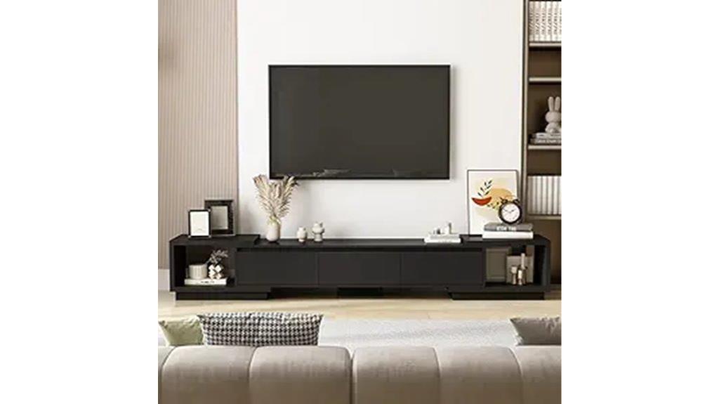 deformable tv console with drawers