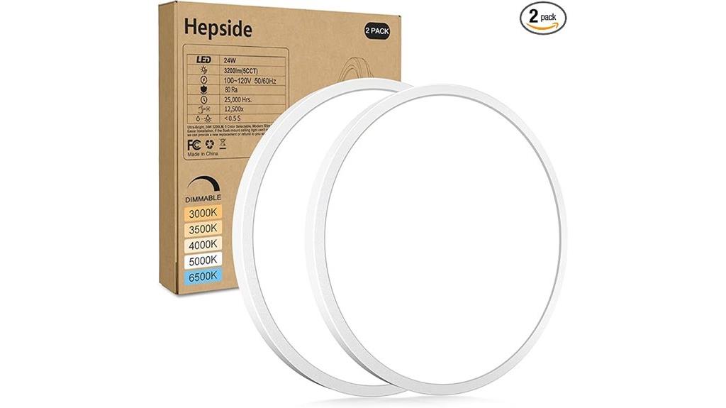 dual led flush mounts