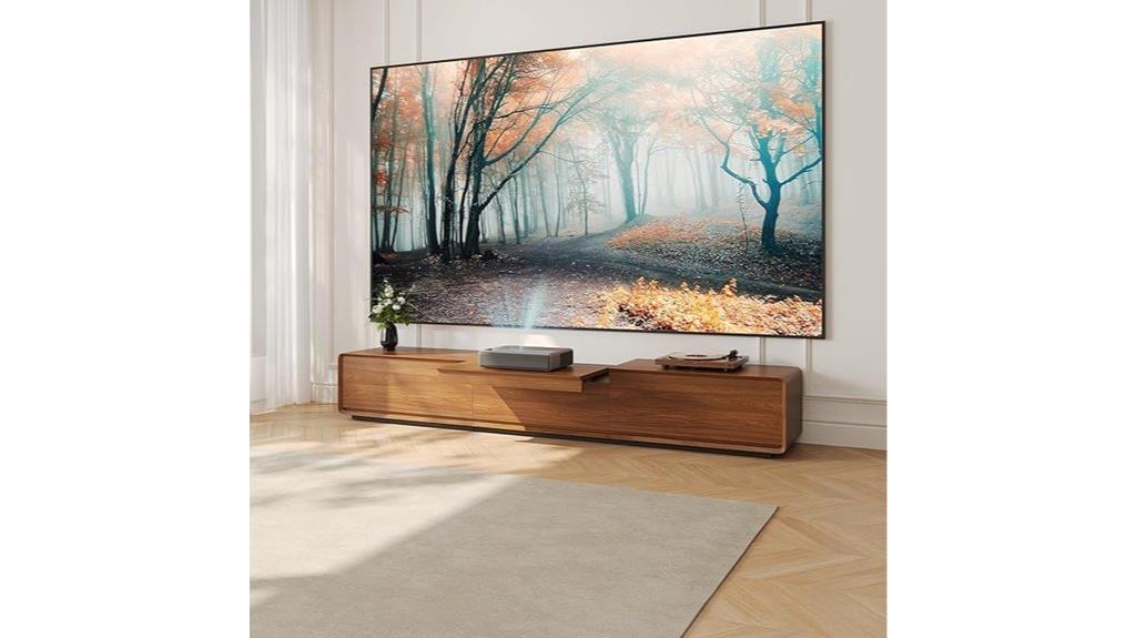 electric tv stand with projector