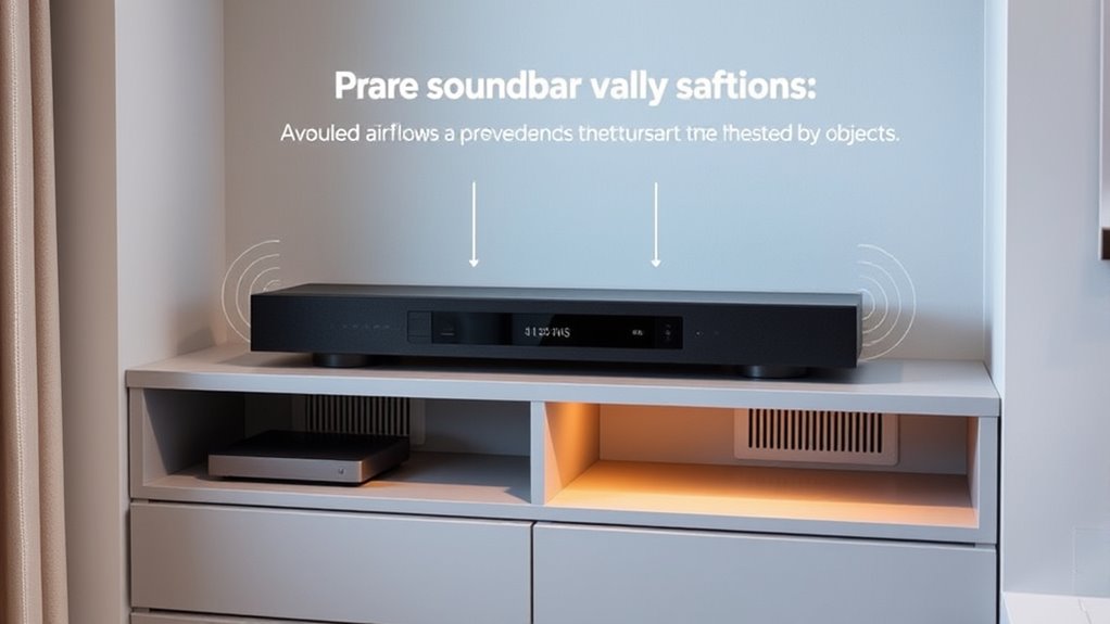 ensure proper equipment ventilation