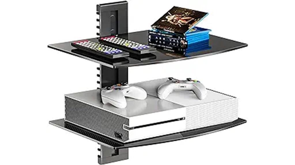 floating shelves for entertainment