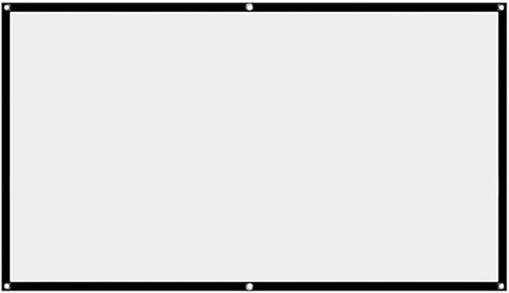 foldable white projector screen