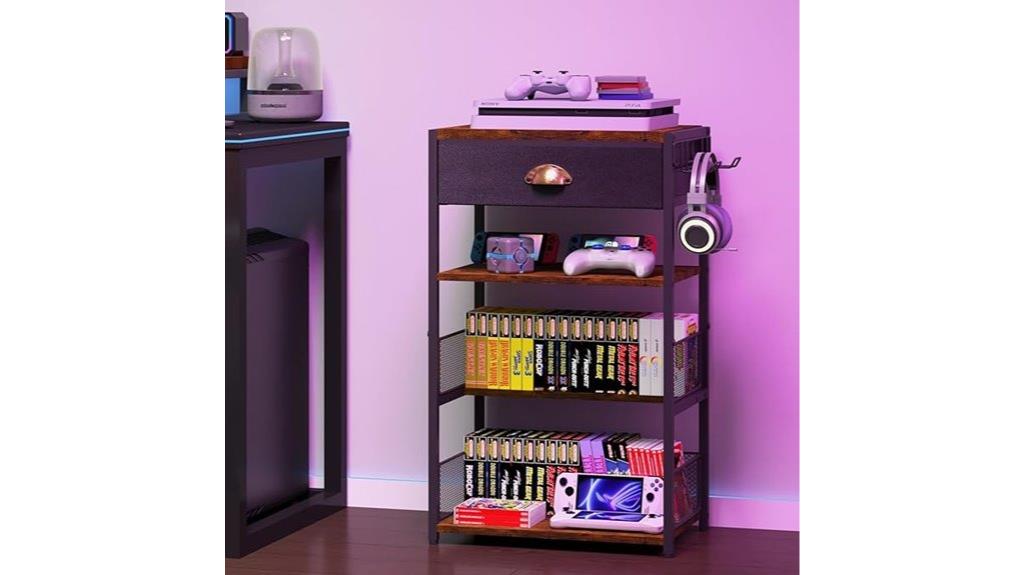 four tier media console