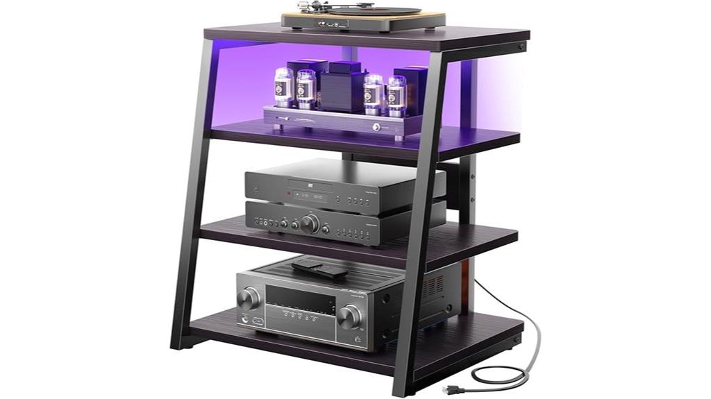 four tier media stand