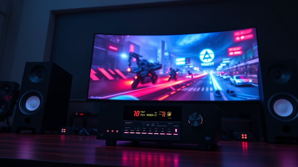 gaming av receiver features
