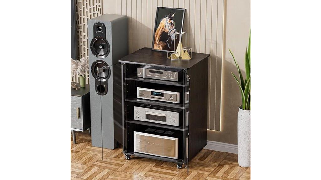 glass door storage cabinet
