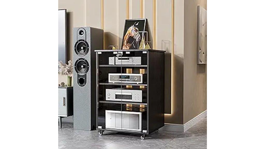 glass door storage cabinet