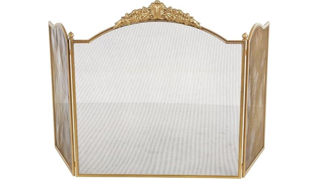 gold metal floral screen