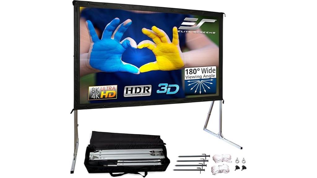 large 120 inch projector screen