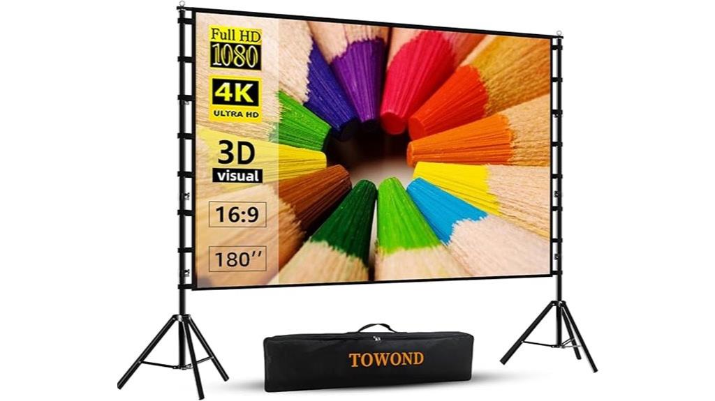 large 180 inch projector screen