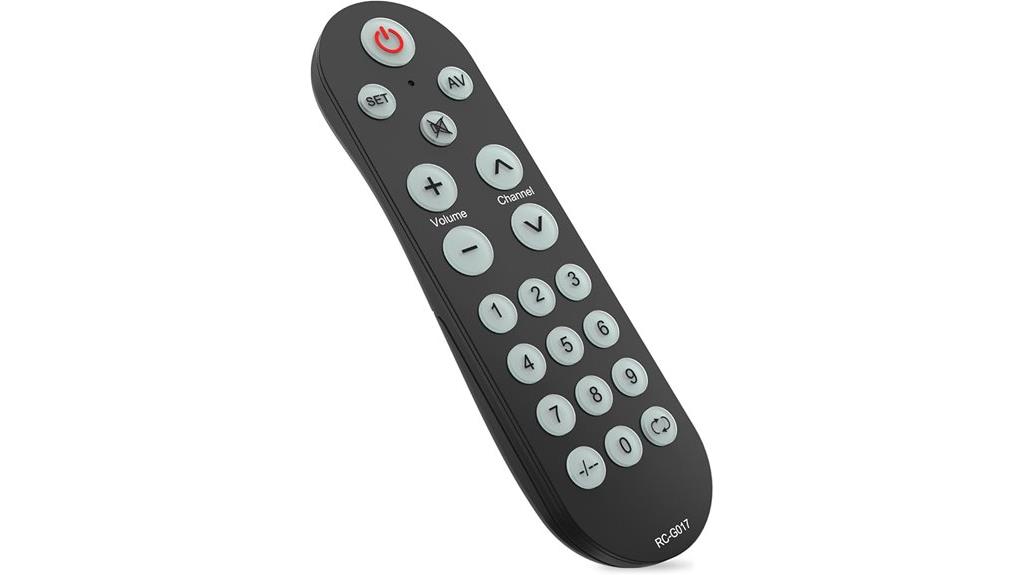 large button tv remote