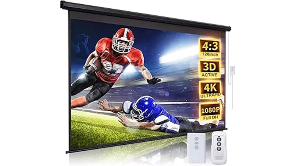 large electric wall screen