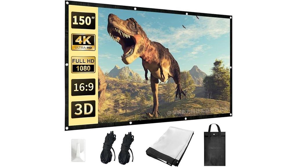 large foldable projector screen