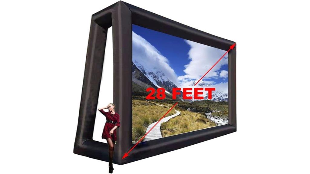 large inflatable movie screen