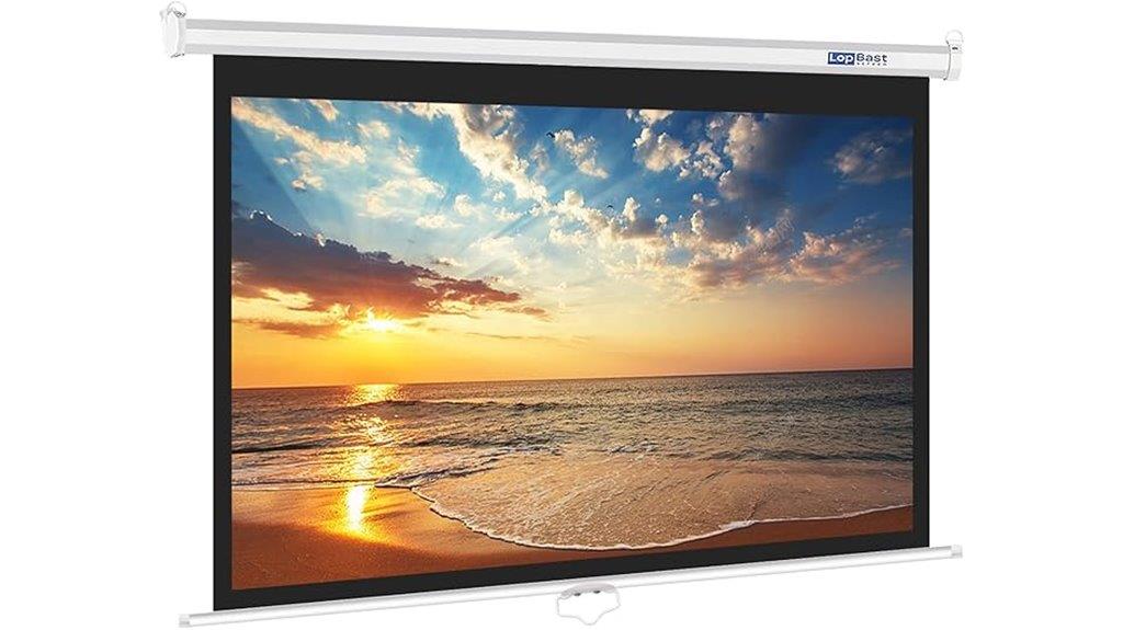 large manual pull down screen