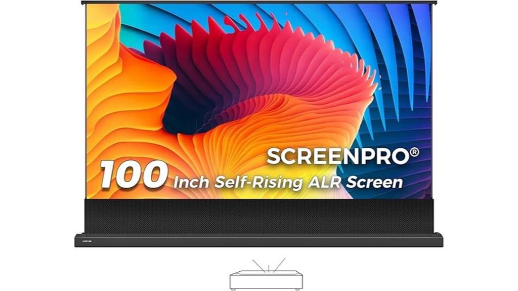 large motorized projection screen