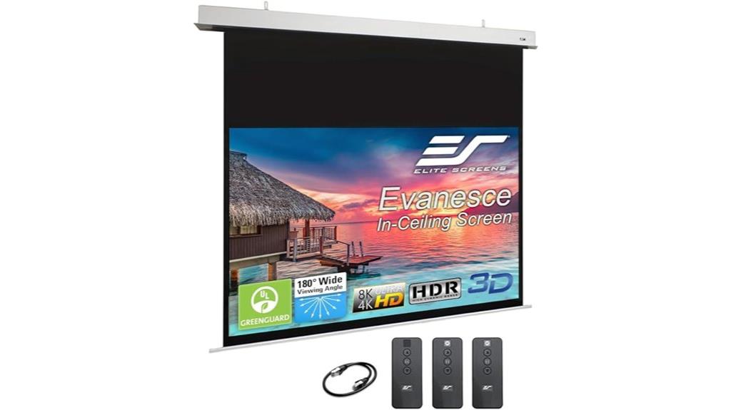 large motorized projection screen