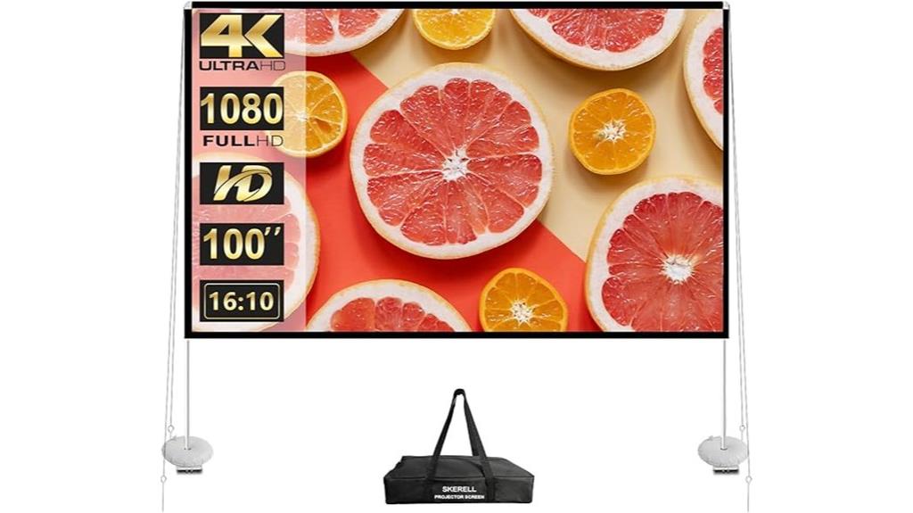large outdoor projector screen