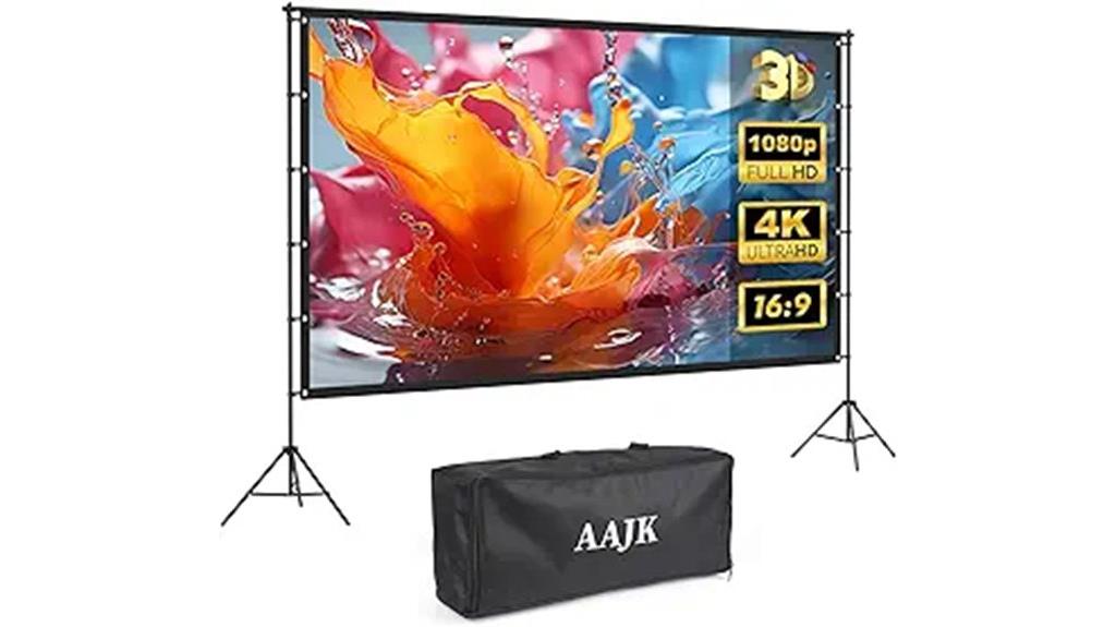 large portable projector screen
